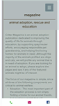 Mobile Screenshot of crittermagazine.com