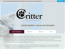 Tablet Screenshot of crittermagazine.com
